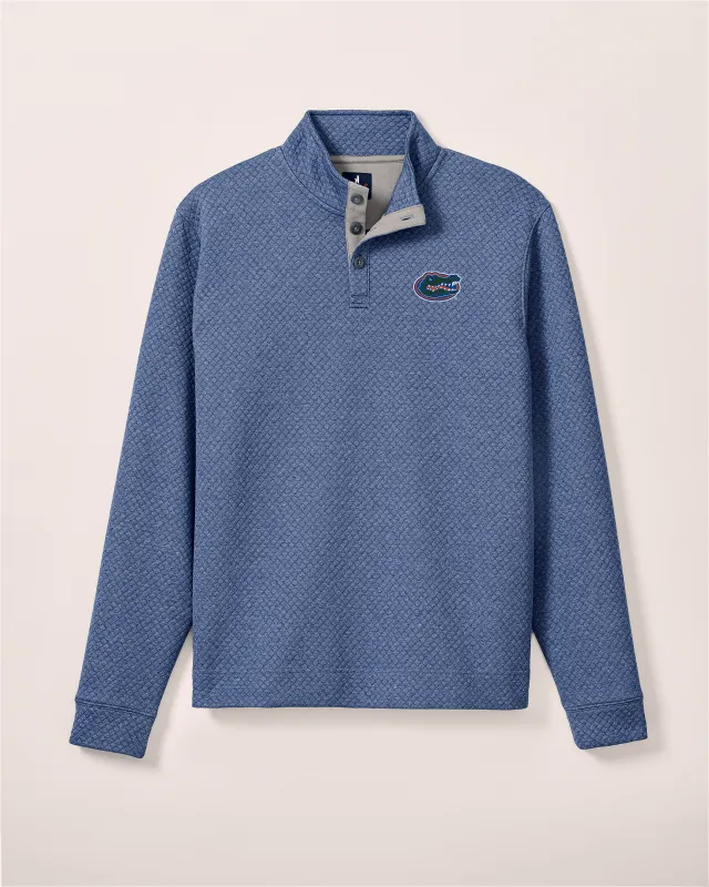 Florida Rockwells Diamond-Quilted Henley Pullover made by Johnnie-O