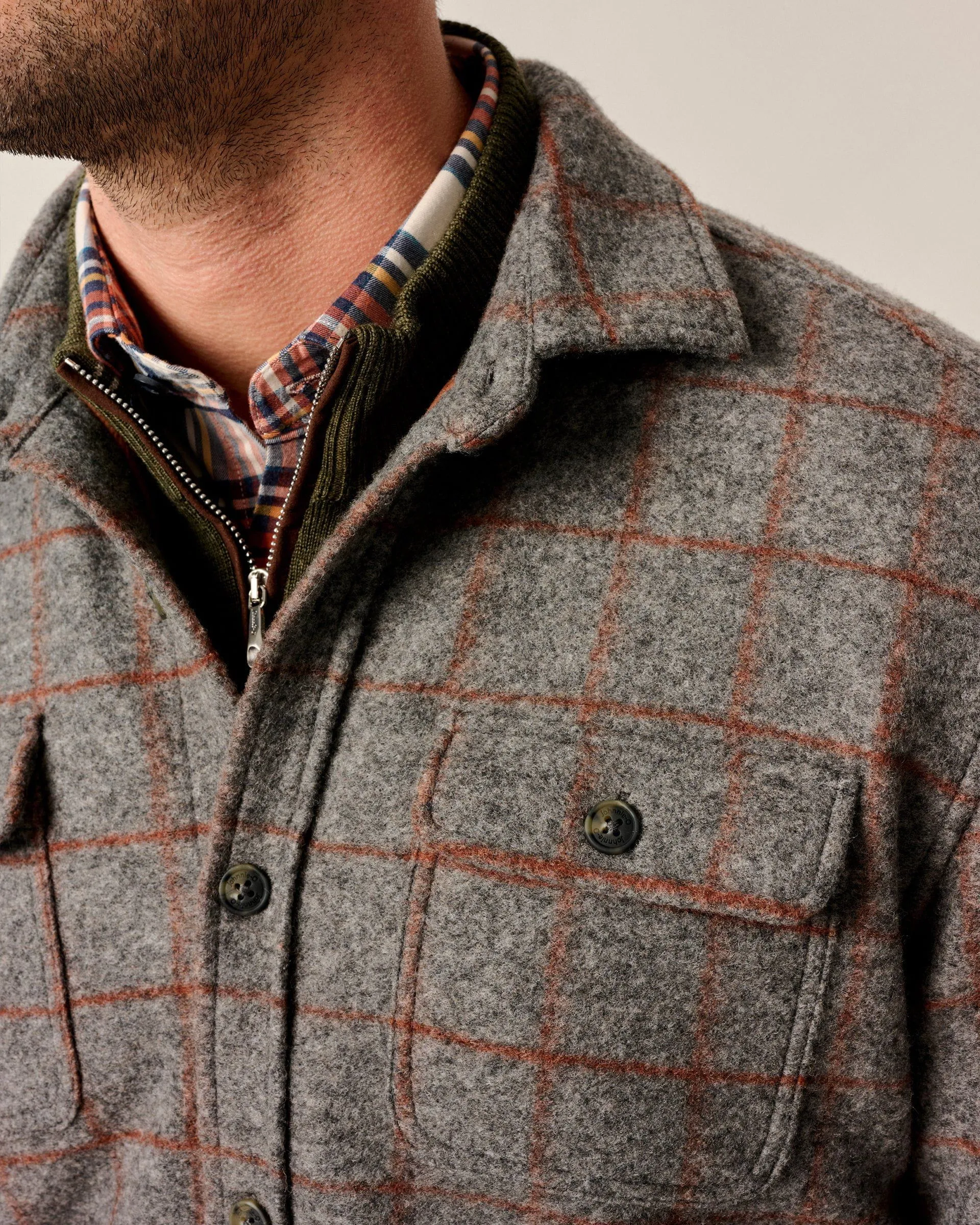 McDowell Wool Quilt-Lined Shacket sold by Johnnie-O product image thumbnail 2