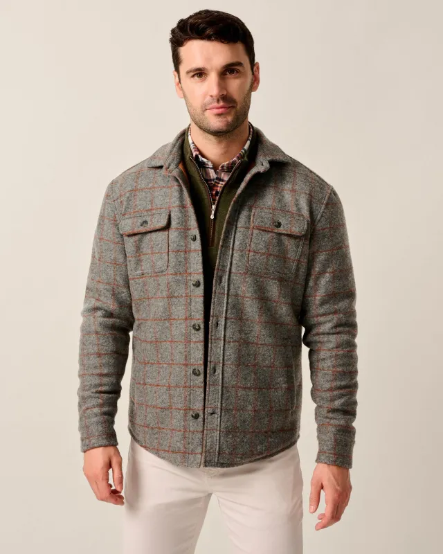 McDowell Wool Quilt-Lined Shacket sold by Johnnie-O