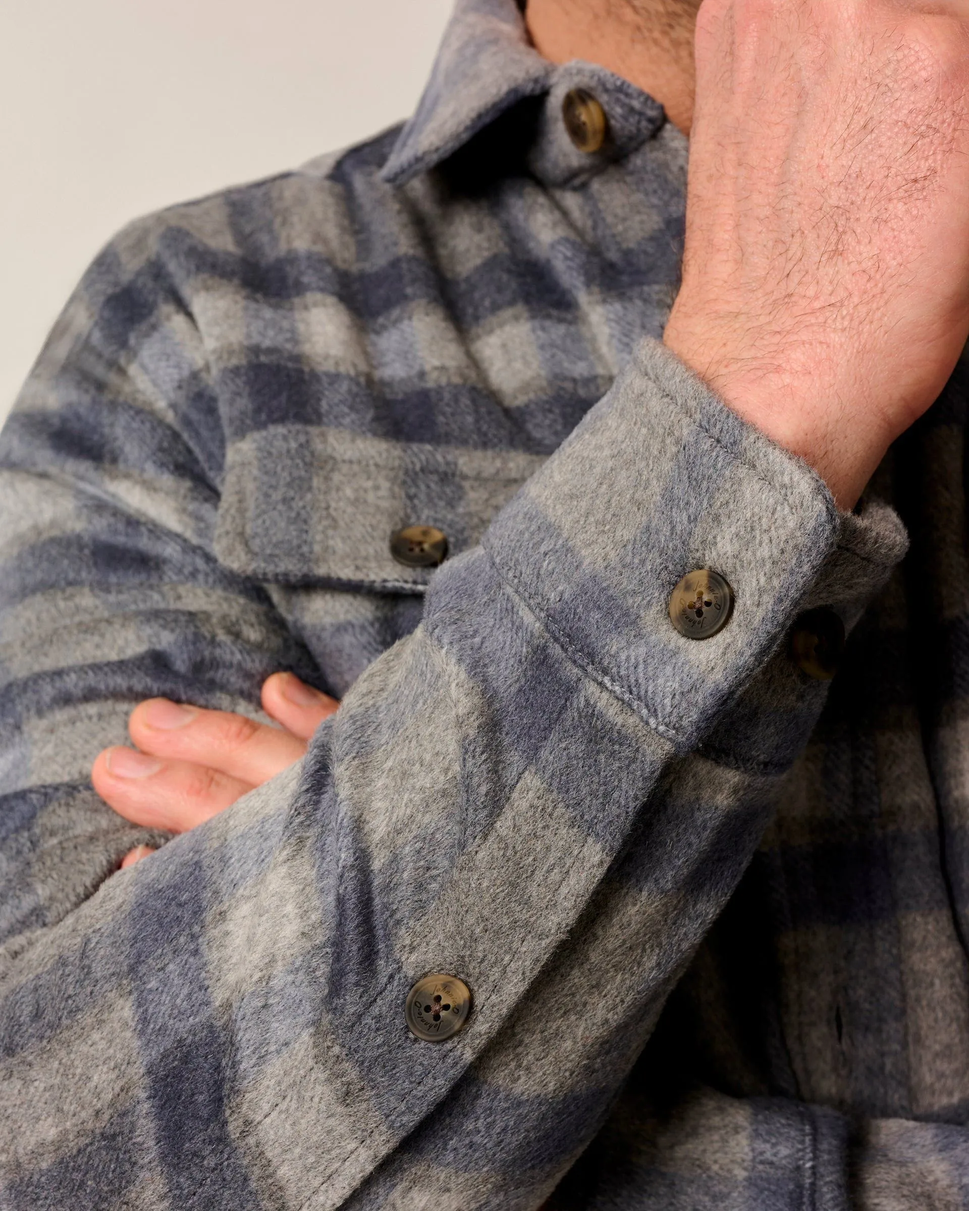 Hassler Cashmere Blend Sherpa-Lined Shacket sold by Johnnie-O product image thumbnail 3