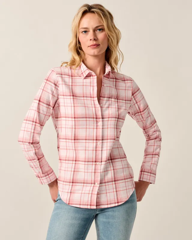 Jayne Plaid Button Down Shirt made by Johnnie-O