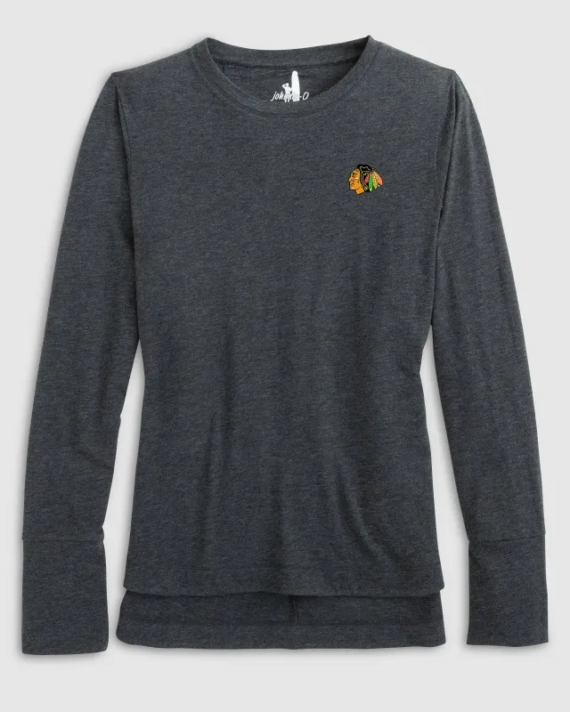 Women's Chicago Blackhawks Valerie Long Sleeve Tee sold by Johnnie-O