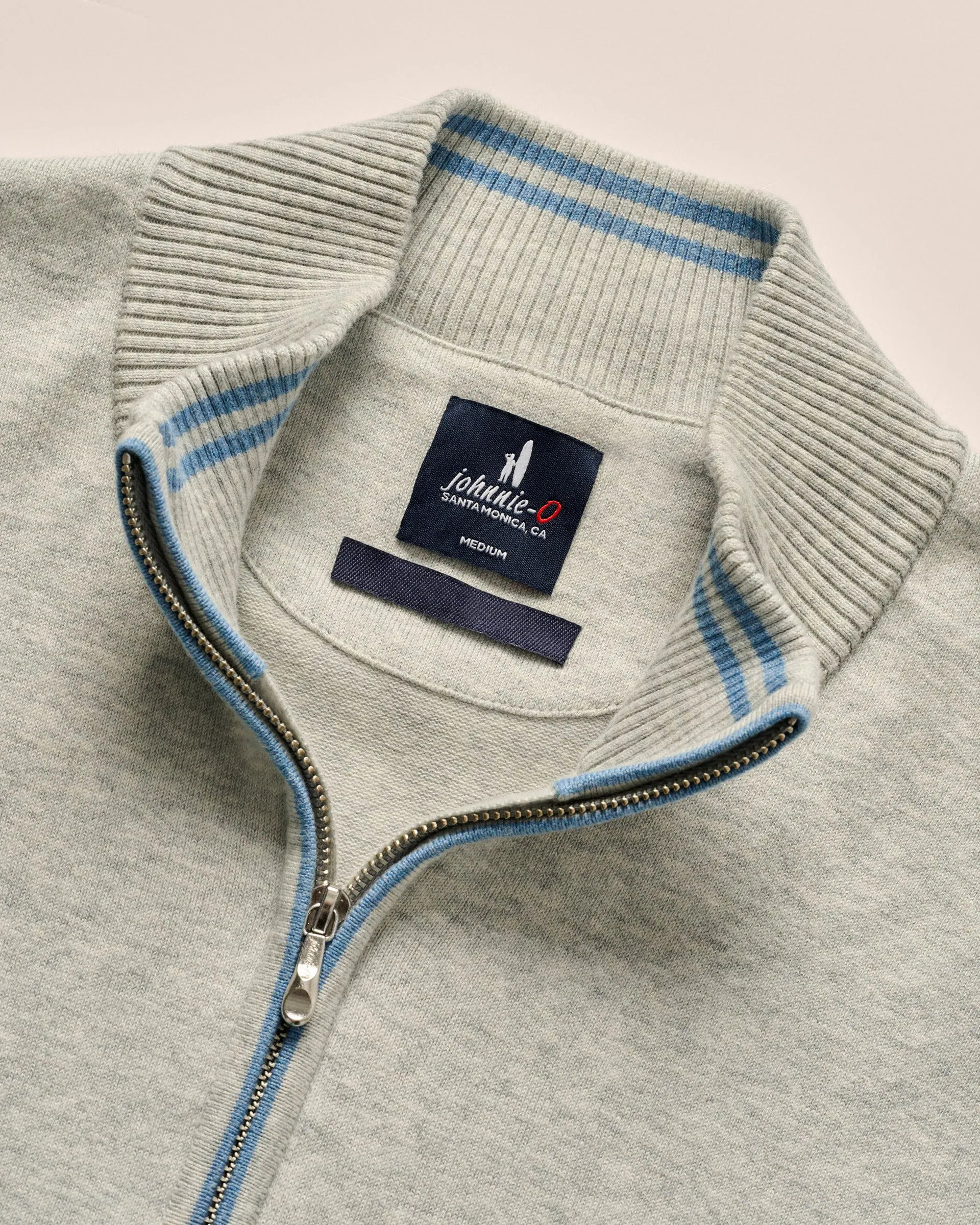 PerryGolf Desmond Plaited Cotton Blend 1/4 Zip Sweater sold by Johnnie-O product image thumbnail 4