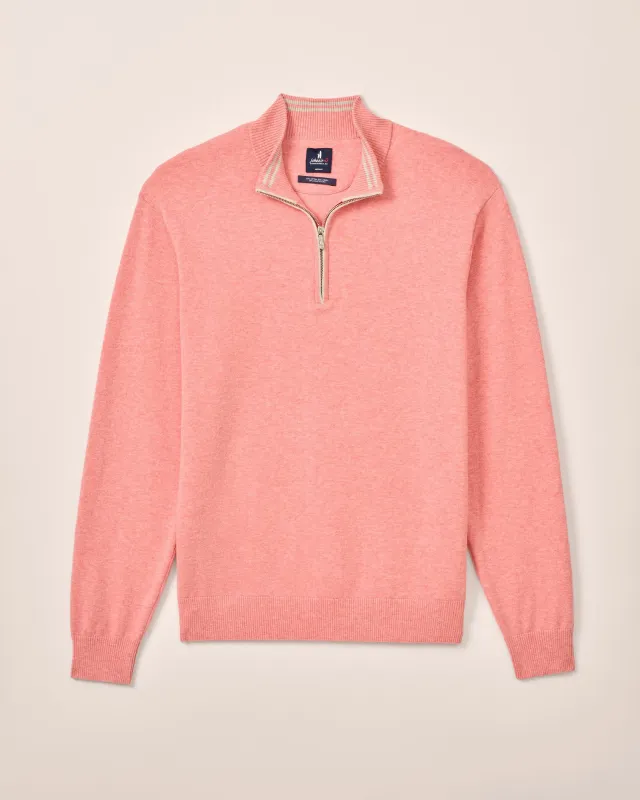 PerryGolf Desmond Plaited Cotton Blend 1/4 Zip Sweater sold by Johnnie-O