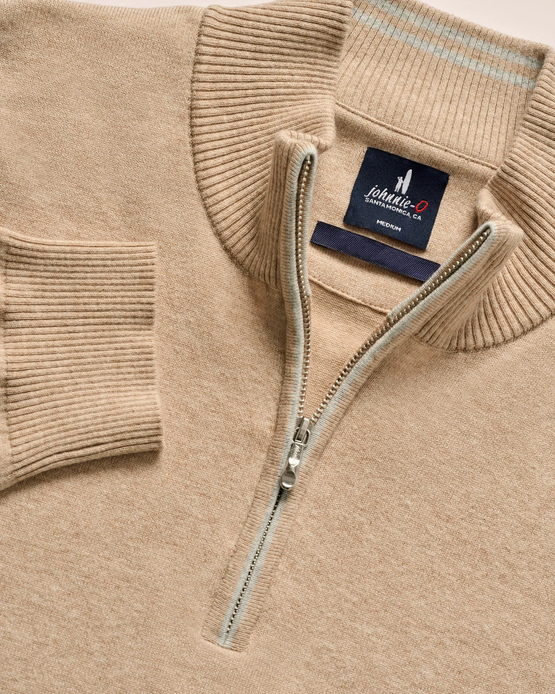 PerryGolf Desmond Plaited Cotton Blend 1/4 Zip Sweater sold by Johnnie-O product image thumbnail 5