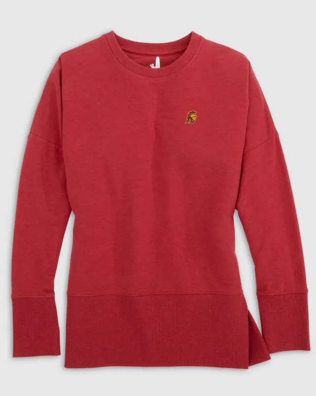 Women's Southern California Brittany Crewneck Sweatshirt - Trojan Logo sold by Johnnie-O