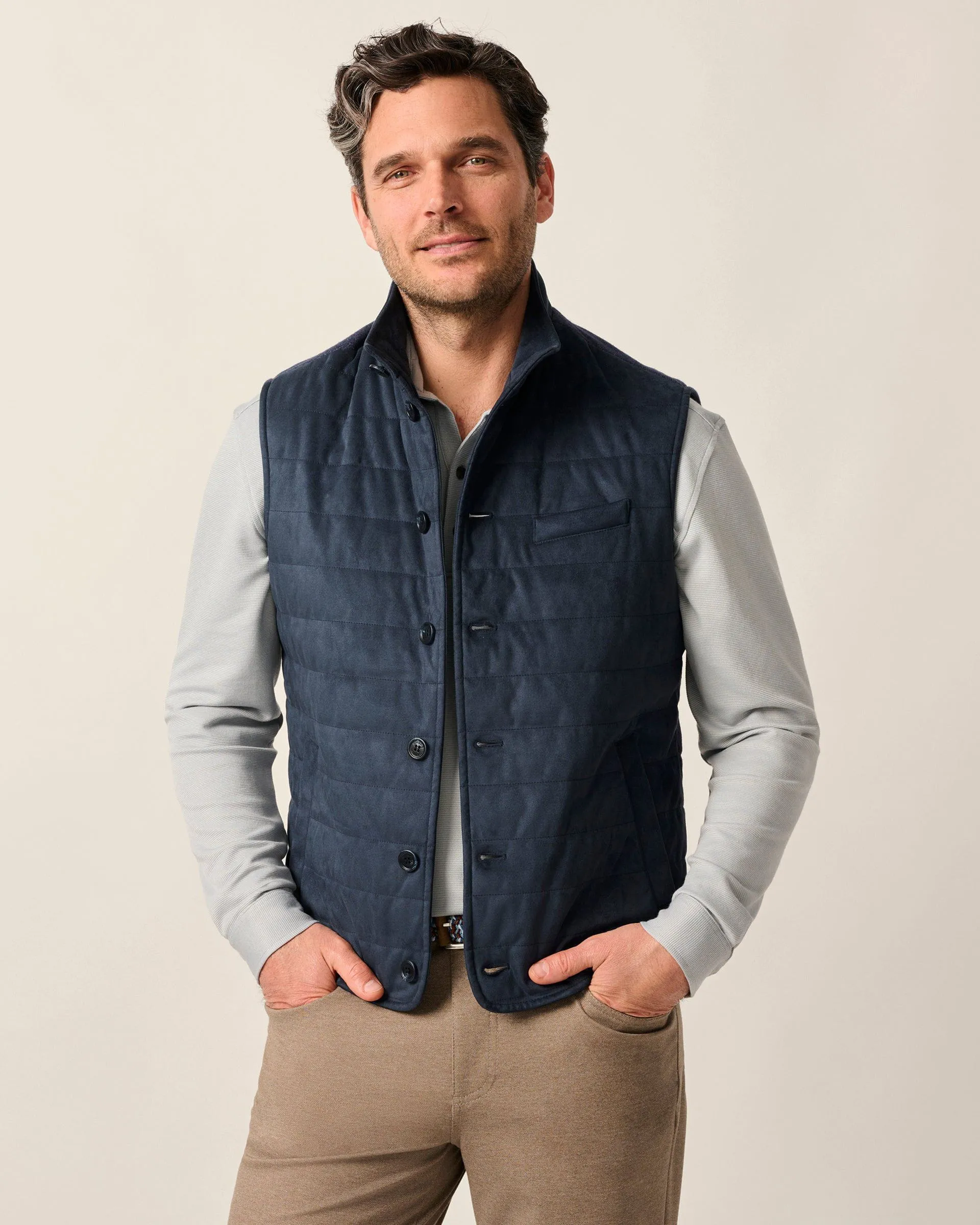 Sutter Top Shelf Quilted Puffer Vest sold by Johnnie-O