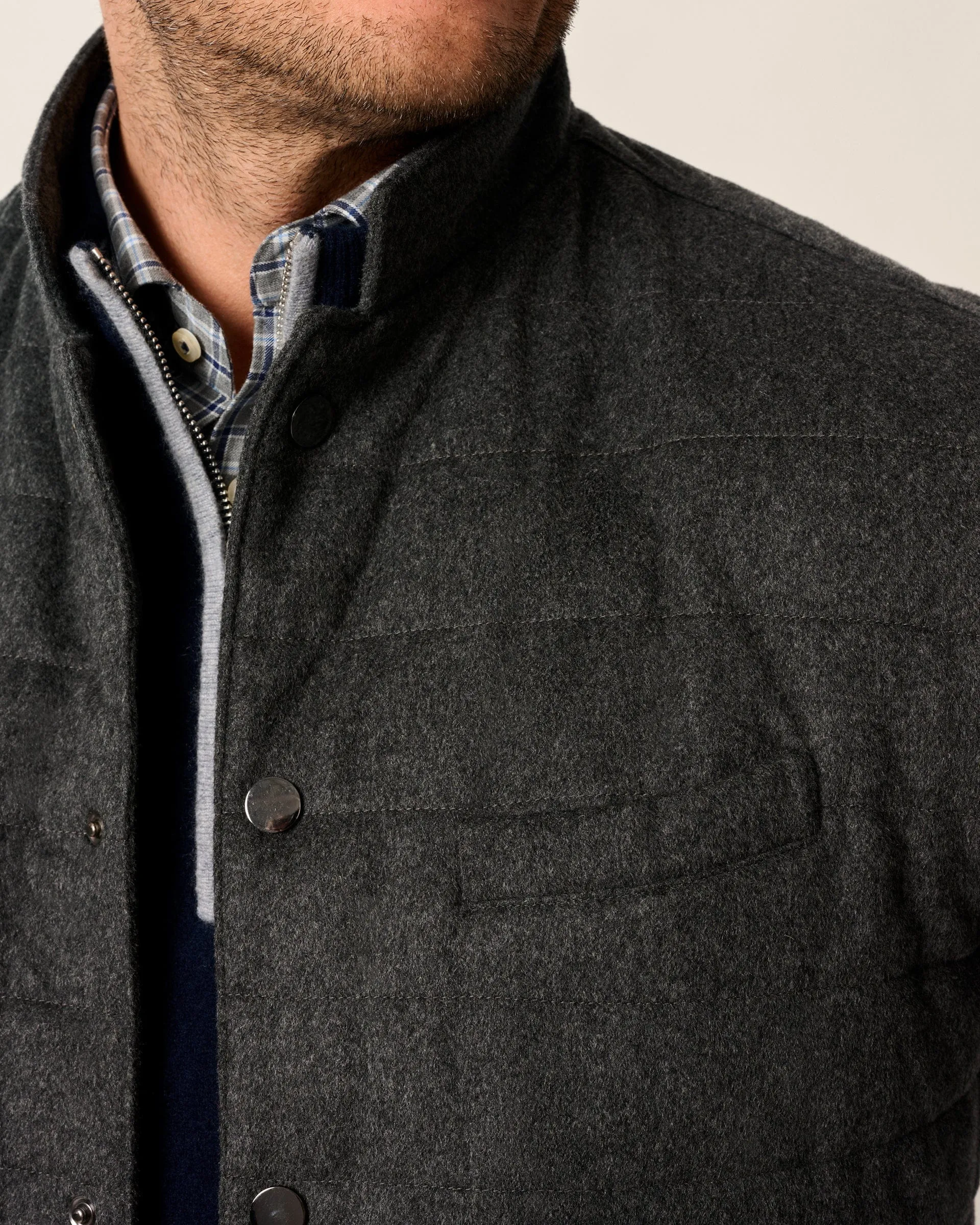 Alessio Top Shelf Quilted Wool Buttoned Jacket sold by Johnnie-O product image thumbnail 2