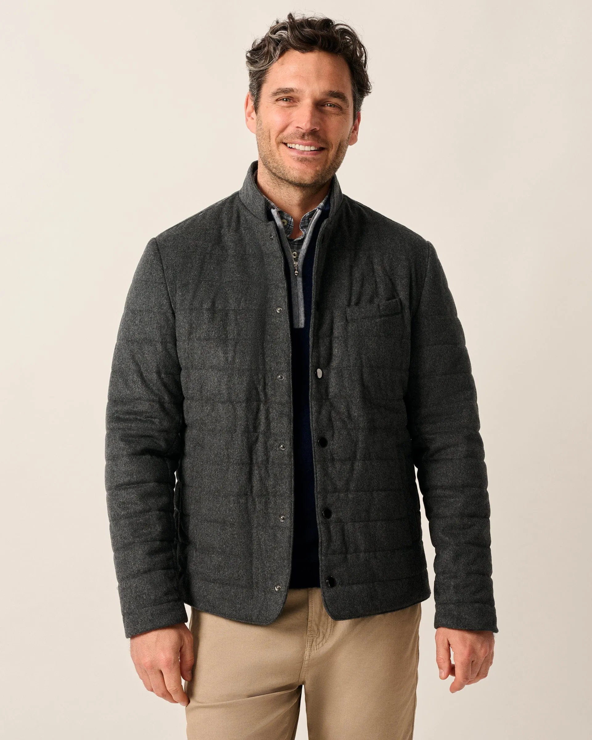 Alessio Top Shelf Quilted Wool Buttoned Jacket sold by Johnnie-O