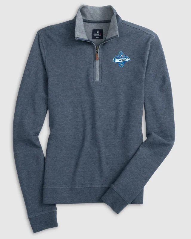 Women's Los Angeles Dodgers Sully 1/4 Zip Pullover - 2025 World Series Champions Logo sold by Johnnie-O