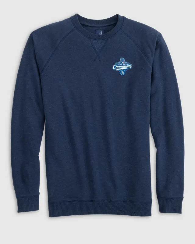 Los Angeles Dodgers Freeman Crewneck Fleece Sweatshirt - 2025 World Series Champions Logo sold by Johnnie-O