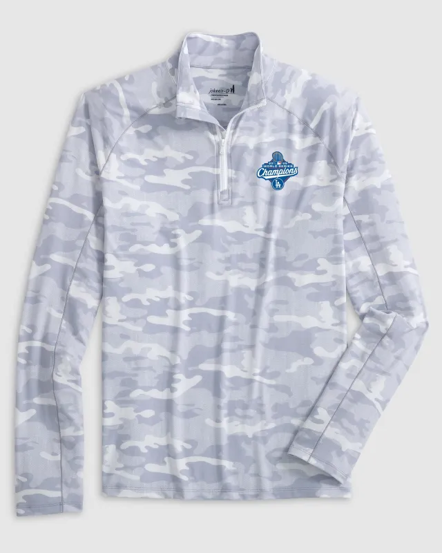 Los Angeles Dodgers Patton Performance Camo 1/4 Zip - 2025 World Series Champions Logo sold by Johnnie-O