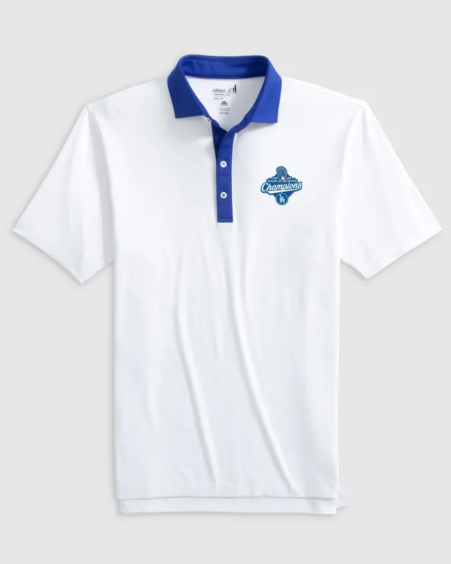 Los Angeles Dodgers Ramos Performance Jersey Polo - 2025 World Series Champions Logo sold by Johnnie-O