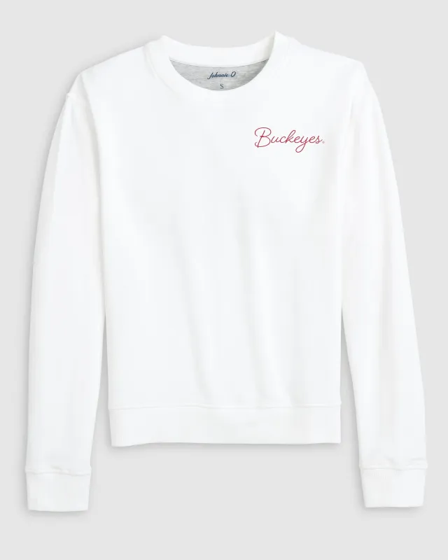 Women's Ohio State University Penny Crewneck Sweatshirt - Script Logo sold by Johnnie-O