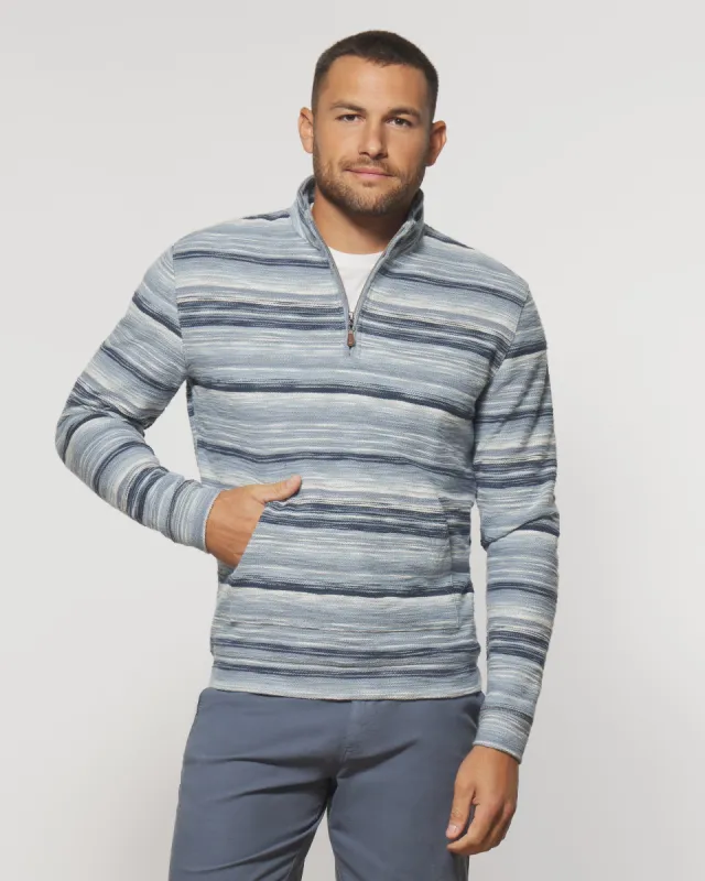 Weavers Striped 1/4 Zip Pullover sold by Johnnie-O