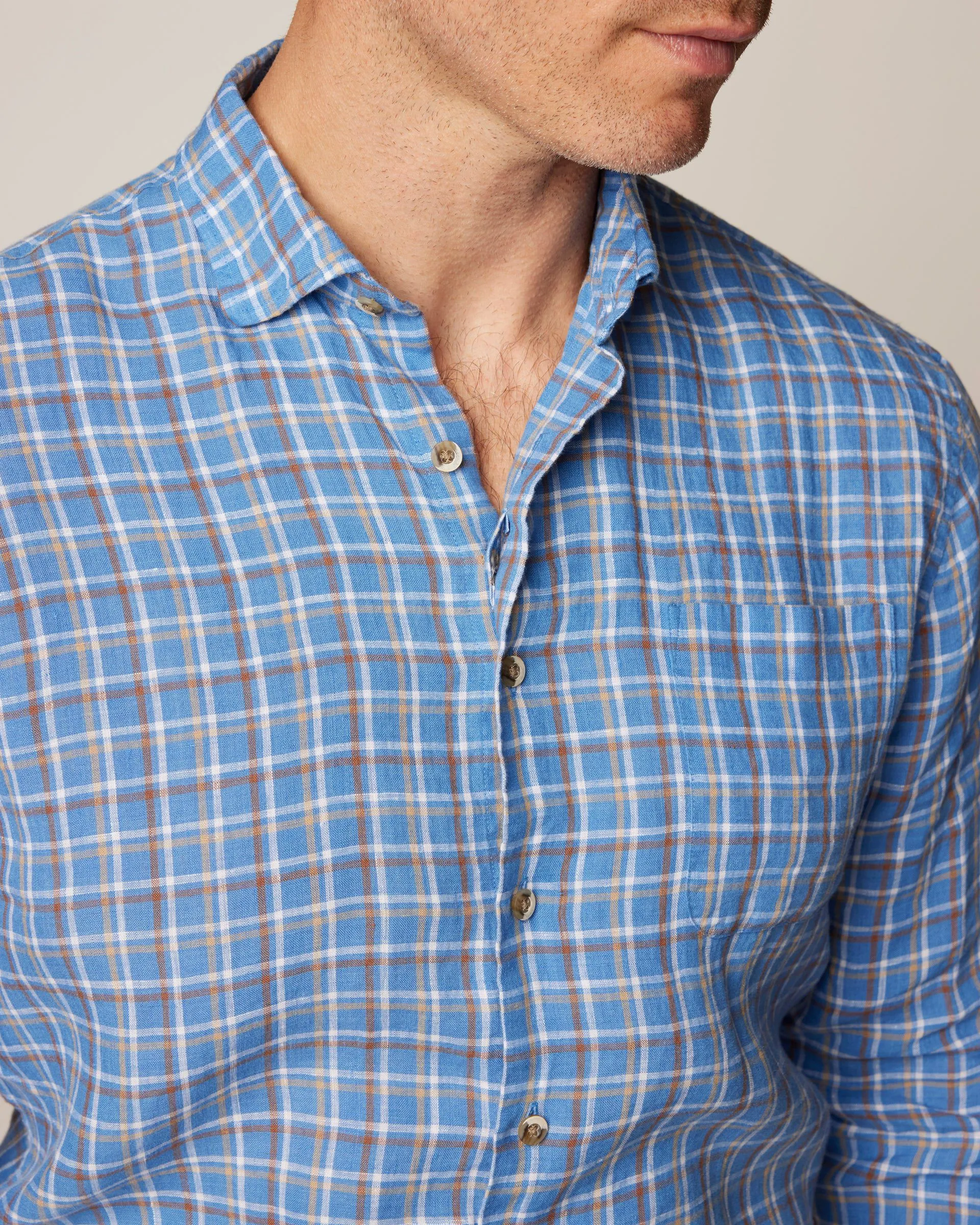 Hangin' Out Linen Button Up Shirt - Omar sold by Johnnie-O product image thumbnail 2