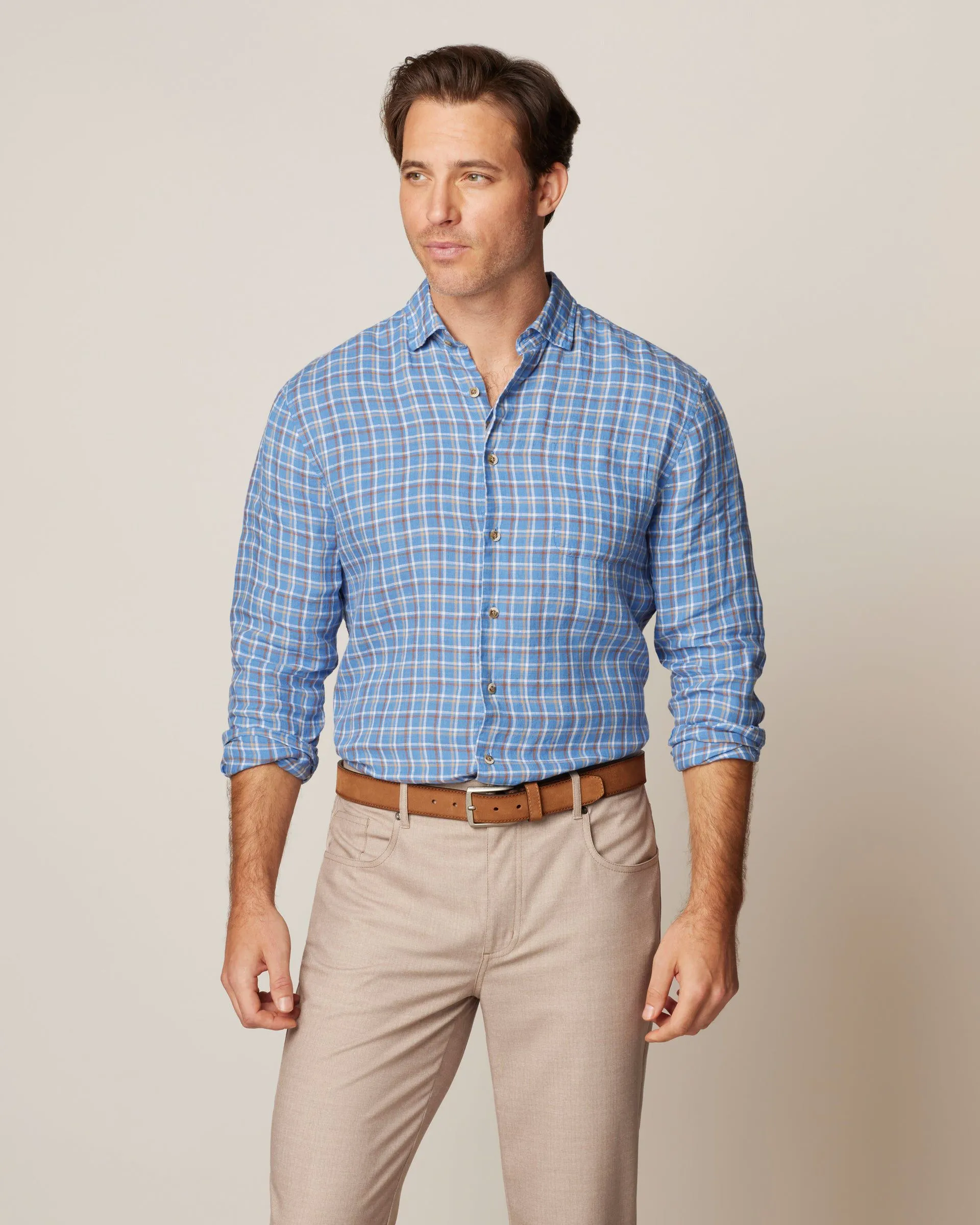 Hangin' Out Linen Button Up Shirt - Omar sold by Johnnie-O