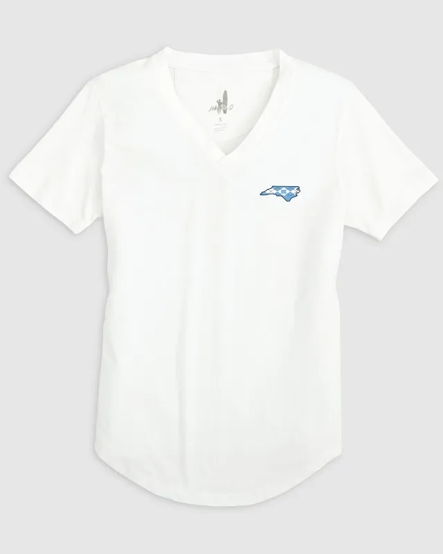 Women's University of North Carolina Merediths V-Neck T-Shirt - Argyle Logo sold by Johnnie-O