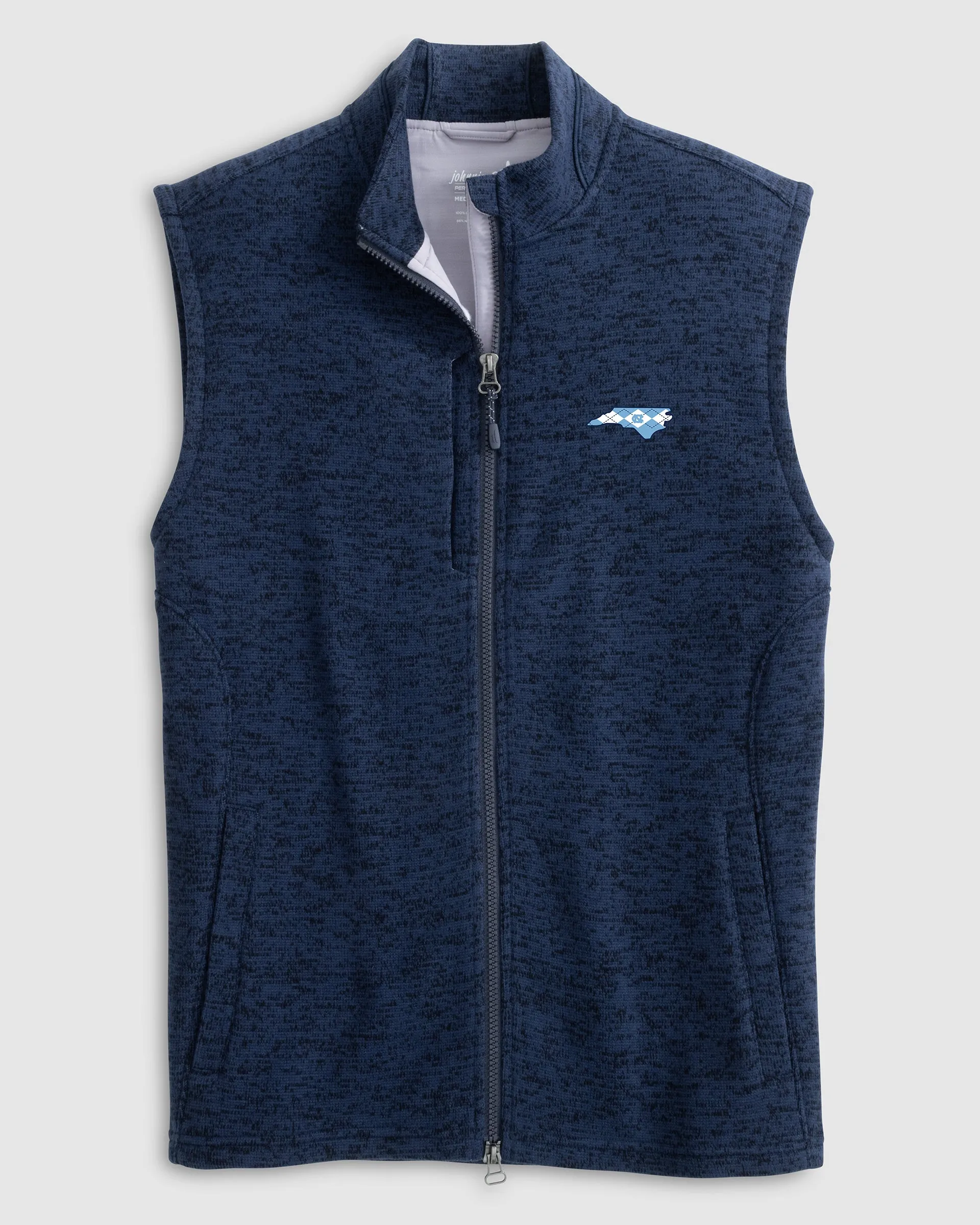 University of North Carolina Denalis Performance Fleece Vest - Argyle Logo sold by Johnnie-O product image thumbnail 2