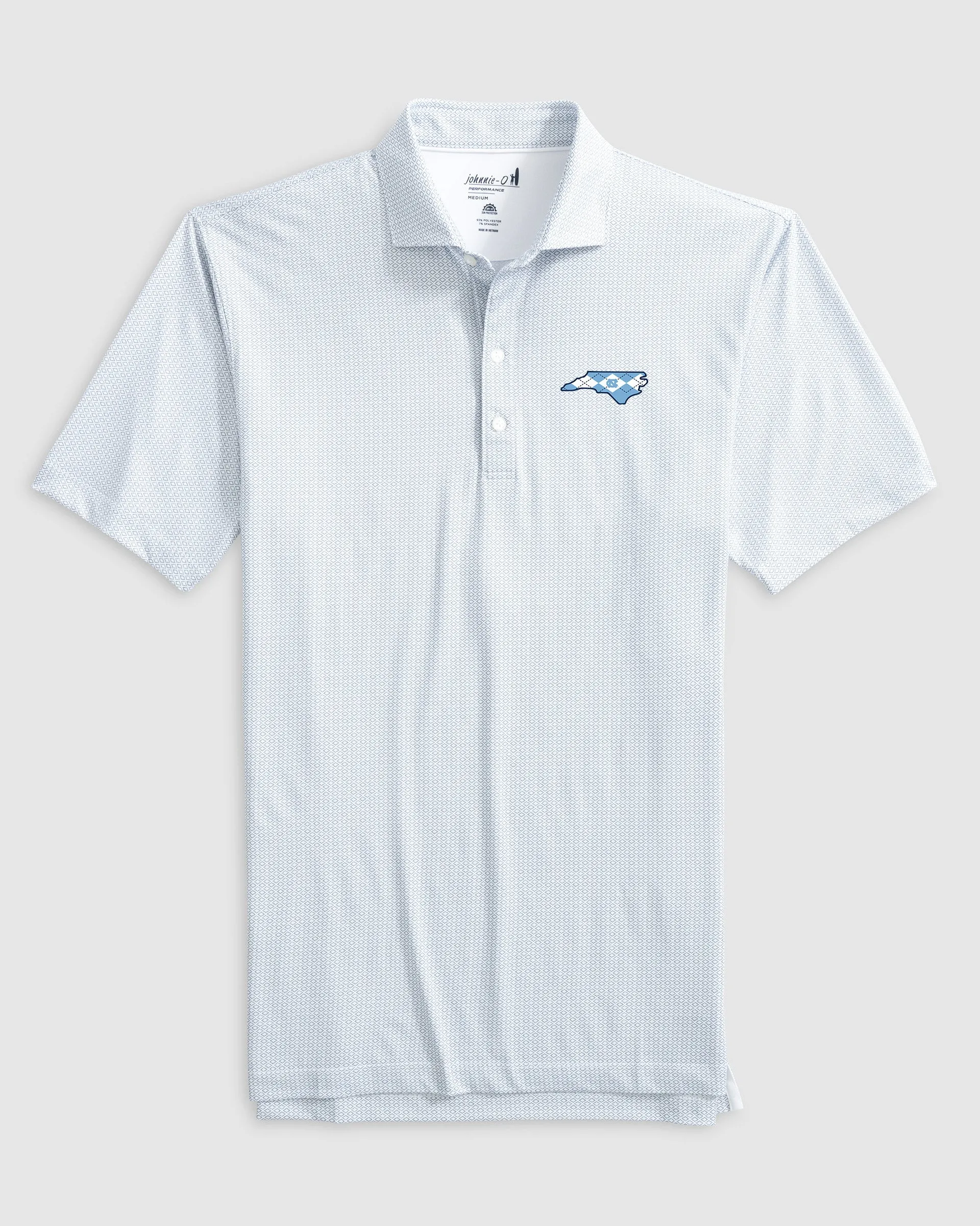 University of North Carolina Slade Performance Jersey Polo - Argyle Logo sold by Johnnie-O product image thumbnail 2