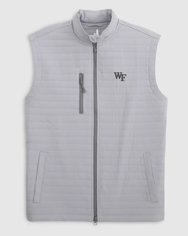 Wake Forest Crosswind Quilted Performance Vest sold by Johnnie-O