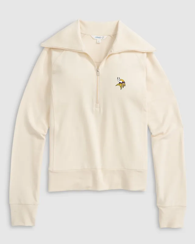 Women's Minnesota Vikings Eliza 1/2 Zip sold by Johnnie-O