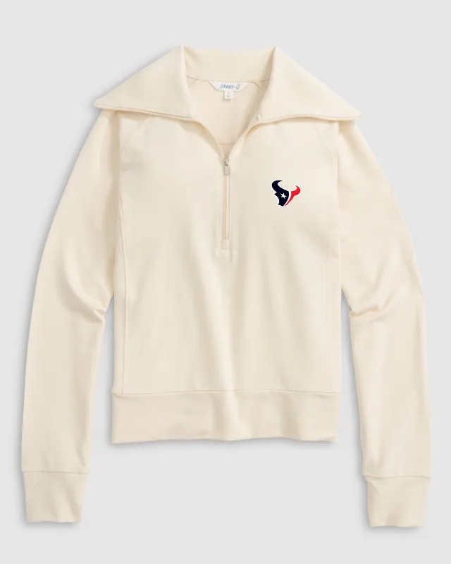 Women's Houston Texans Eliza 1/2 Zip made by Johnnie-O