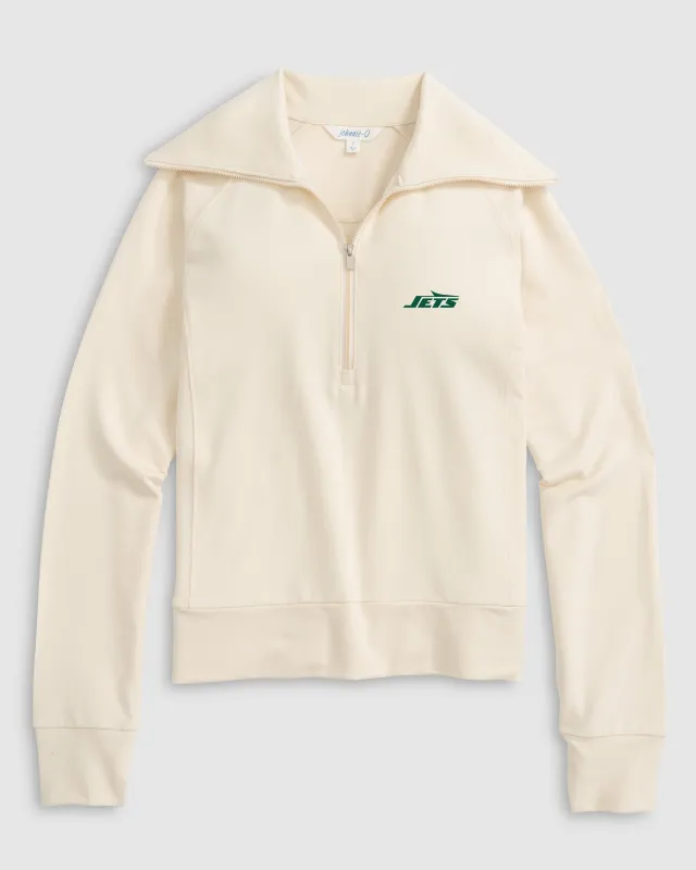 Women's New York Jets Eliza 1/2 Zip made by Johnnie-O