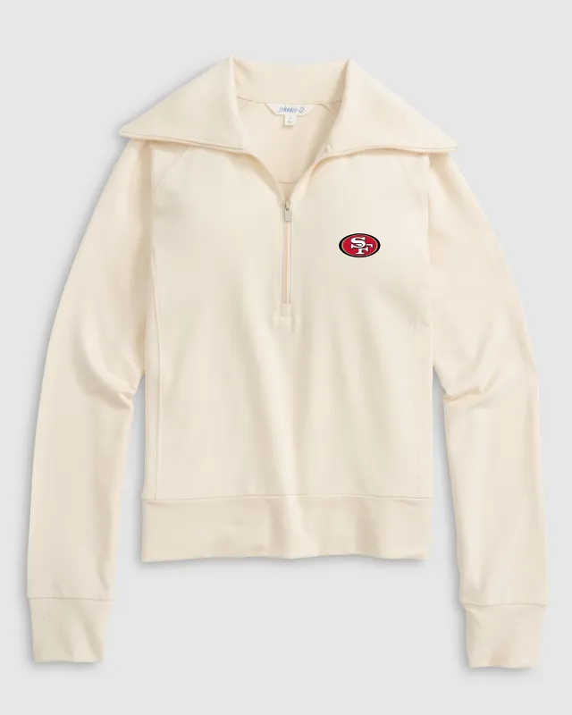 Women's San Francisco 49ers Eliza 1/2 Zip made by Johnnie-O