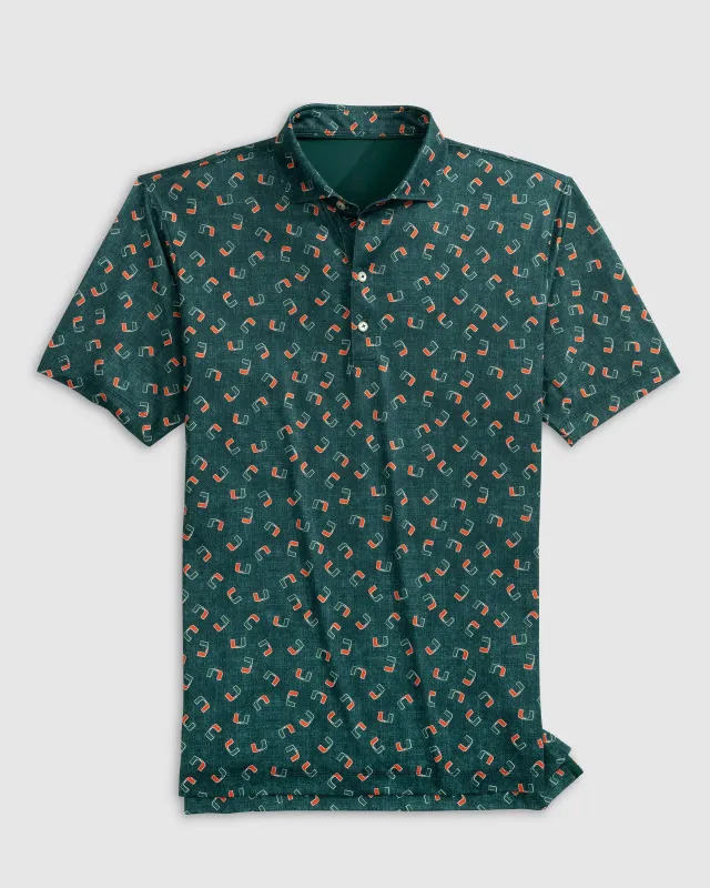 Miami Exeter Printed Jersey Performance Polo made by Johnnie-O