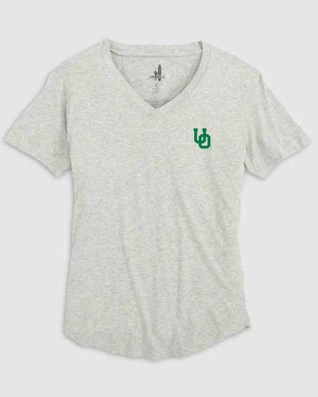 Women's University of Oregon Merediths V-Neck T-Shirt sold by Johnnie-O