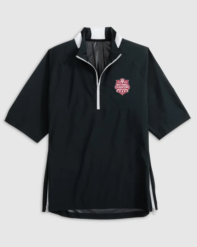 Indiana Stealth Stowable Short Sleeve Packable Rain Jacket - 2025 CFP Champions sold by Johnnie-O