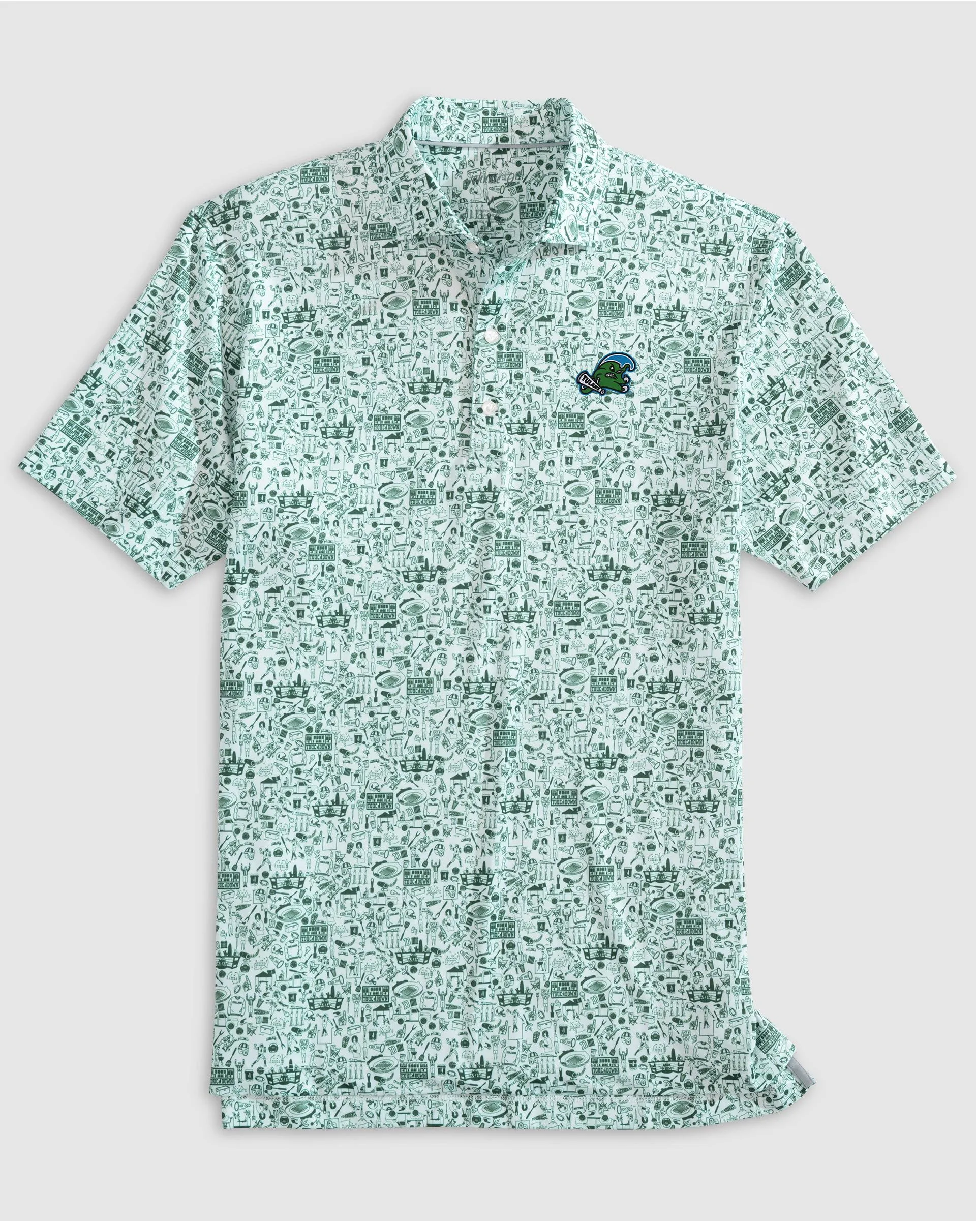 Tulane Tailgater Printed Jersey Performance Polo - Wave Logo sold by Johnnie-O product image thumbnail 2