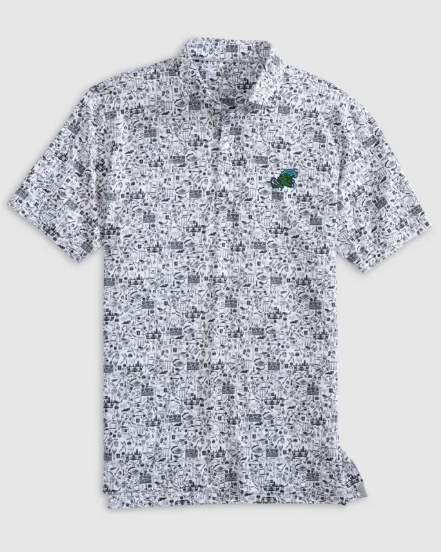 Tulane Tailgater Printed Jersey Performance Polo - Wave Logo sold by Johnnie-O