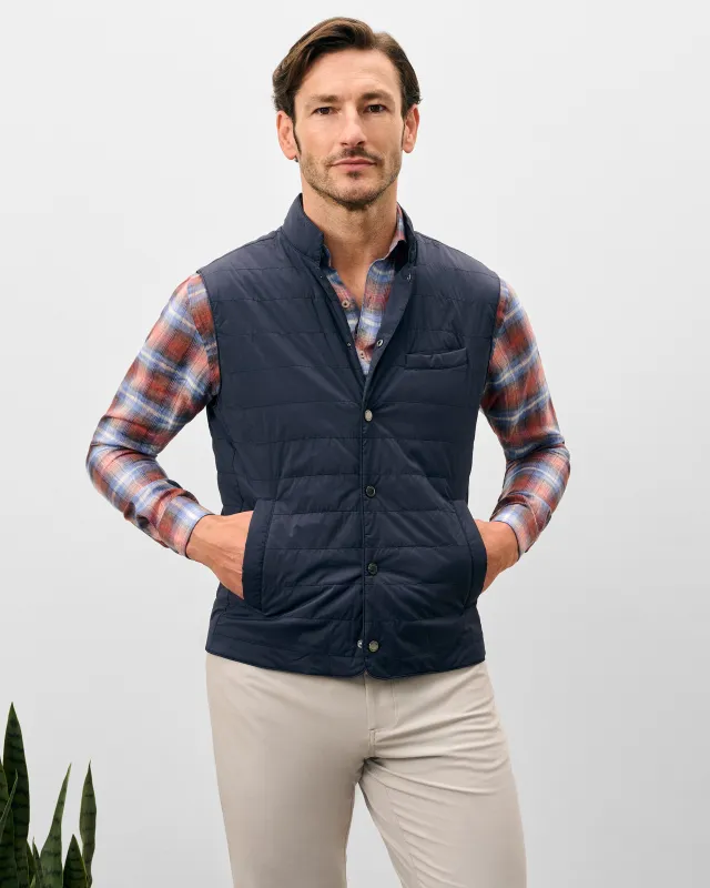 Bauer Snap Front Quilted Vest made by Johnnie-O