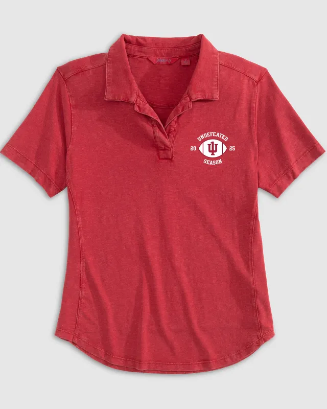 Women's Indiana Coastal Wash Polo - Undefeated 2025 Logo sold by Johnnie-O
