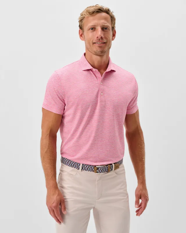 Performance Jersey Polo - Michael Stripe sold by Johnnie-O
