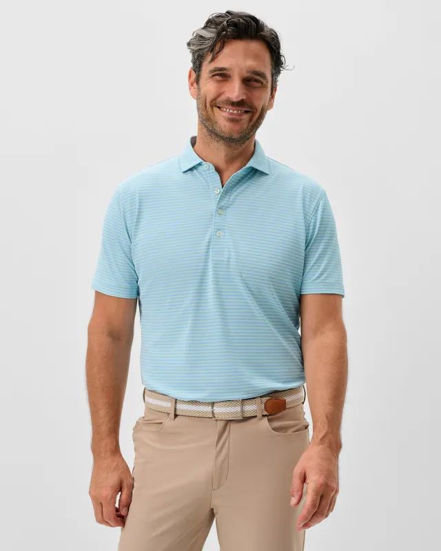 Performance Mesh Polo - Stetson Stripe sold by Johnnie-O