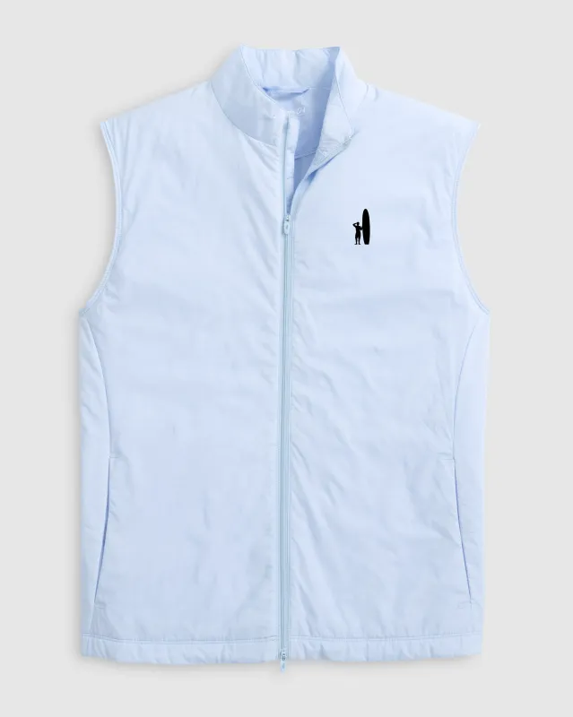 Custom Surfer Logo Charlton Performance Vest made by Johnnie-O