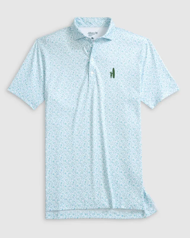 Custom Surfer Logo Performance Jersey Polo - Beach Break sold by Johnnie-O