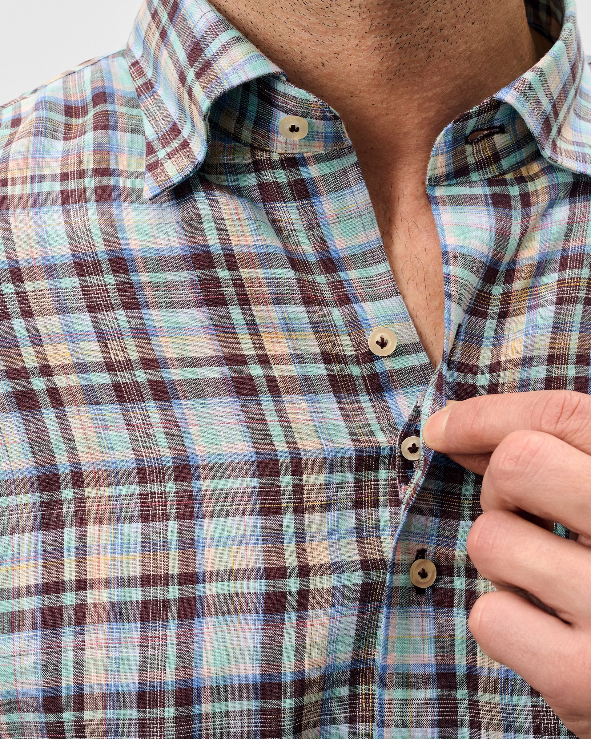 Linen Button Up Shirt - Sunderland Plaid sold by Johnnie-O product image thumbnail 2