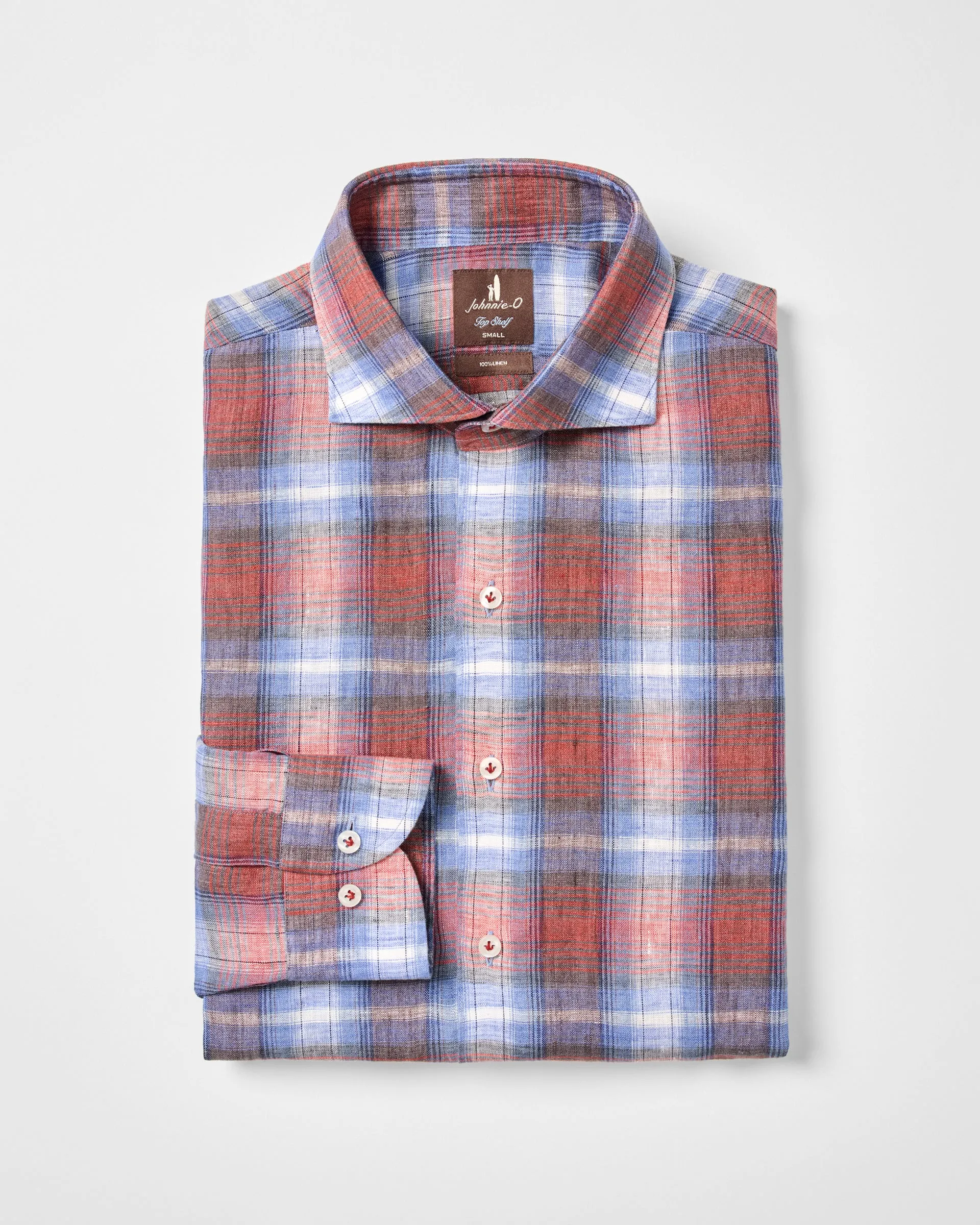 Linen Button Down Shirt - Dempsey Plaid sold by Johnnie-O product image thumbnail 5
