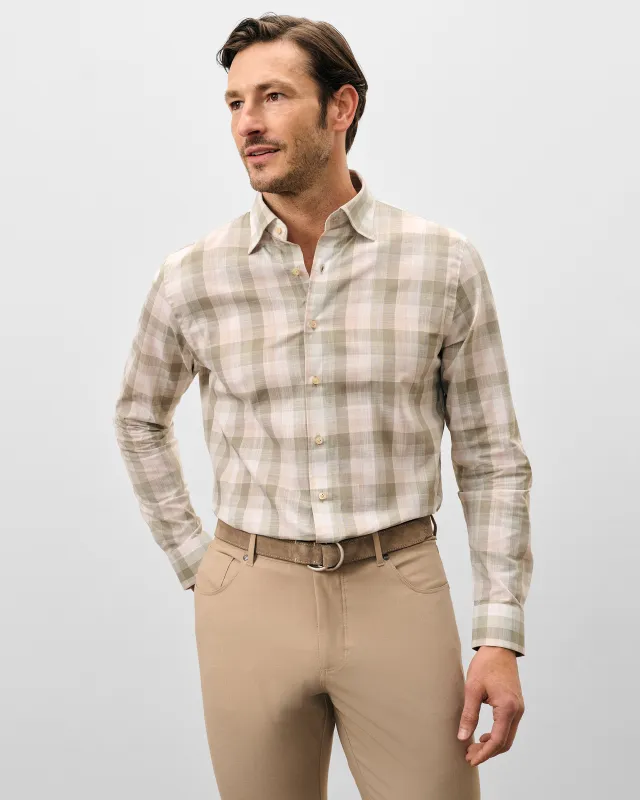 Cotton Button Down Shirt - Umstead Plaid made by Johnnie-O
