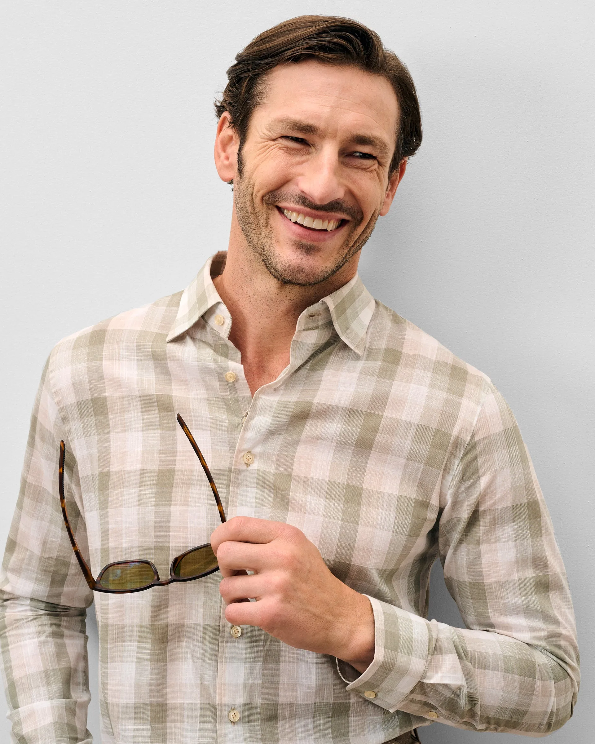 Cotton Button Down Shirt - Umstead Plaid sold by Johnnie-O product image thumbnail 5