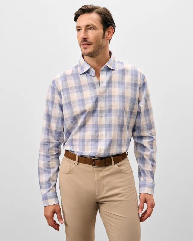 Cotton Button Down Shirt - Umstead Plaid made by Johnnie-O