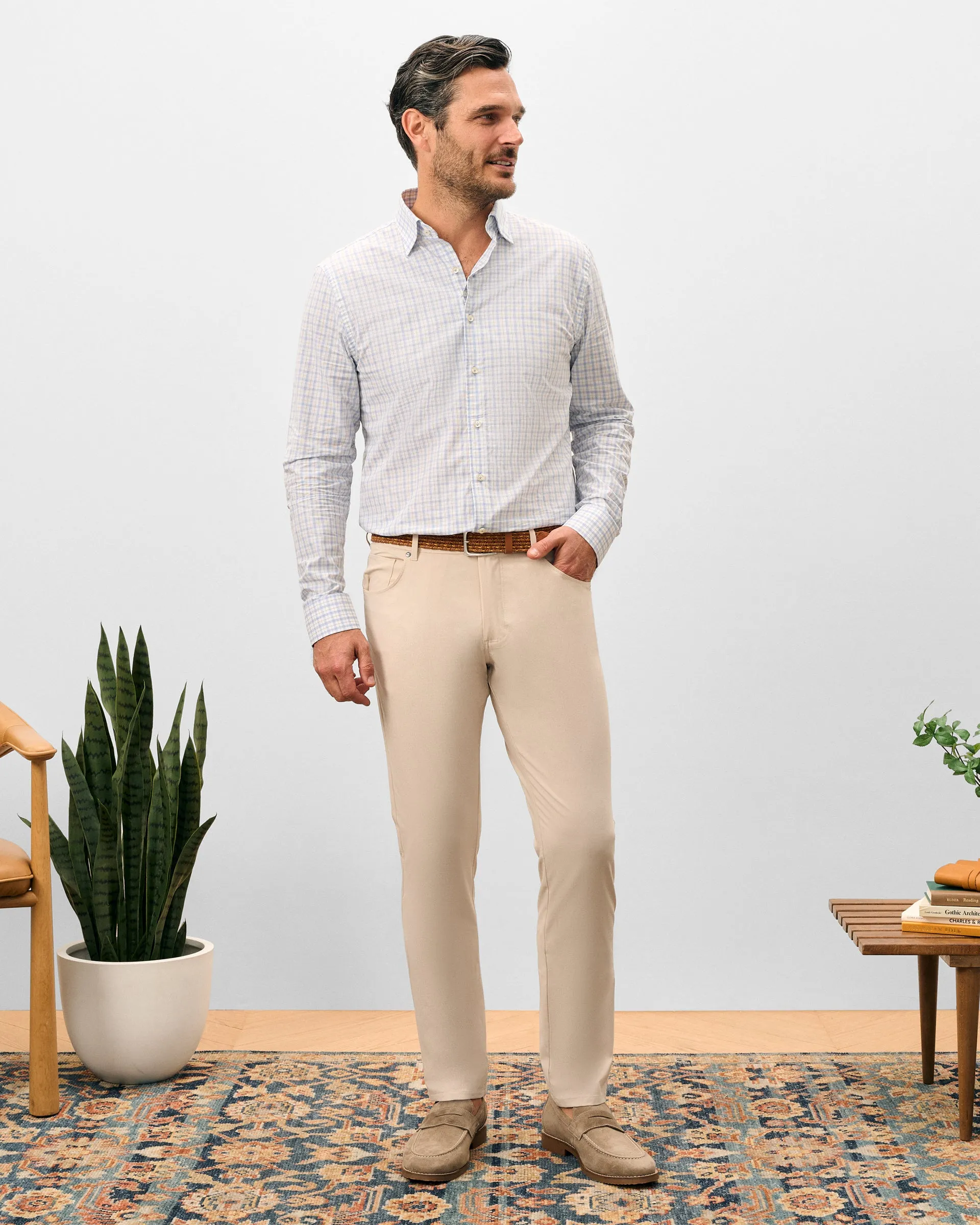 Cotton Button Down Shirt - Trauber Tattersall sold by Johnnie-O product image thumbnail 5