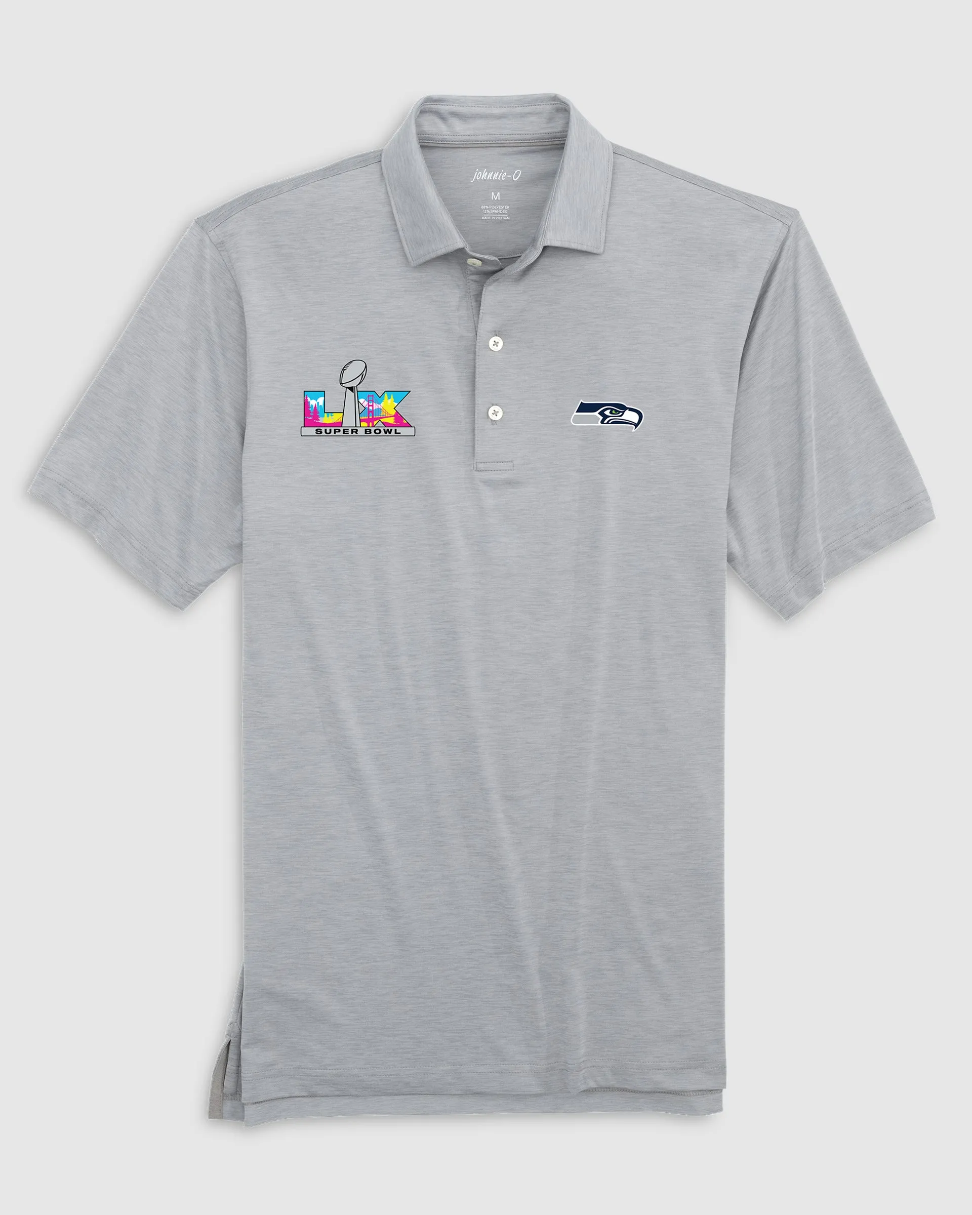 Seattle Seahawks Huronn Featherweight Performance Polo - Super Bowl LX Logo sold by Johnnie-O