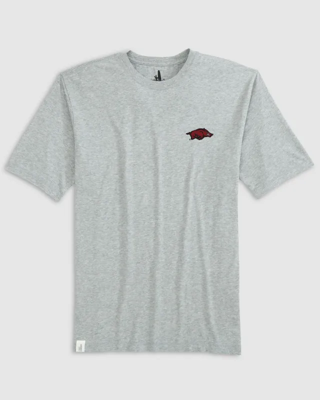 Arkansas Heathered Spencer Cotton T-Shirt sold by Johnnie-O