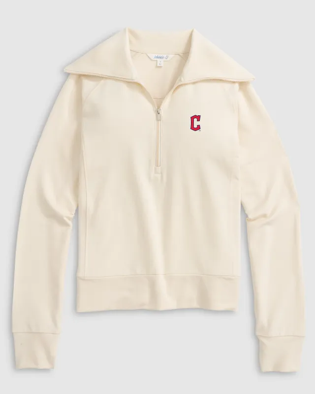Women's Cleveland Guardians Eliza 1/2 Zip made by Johnnie-O