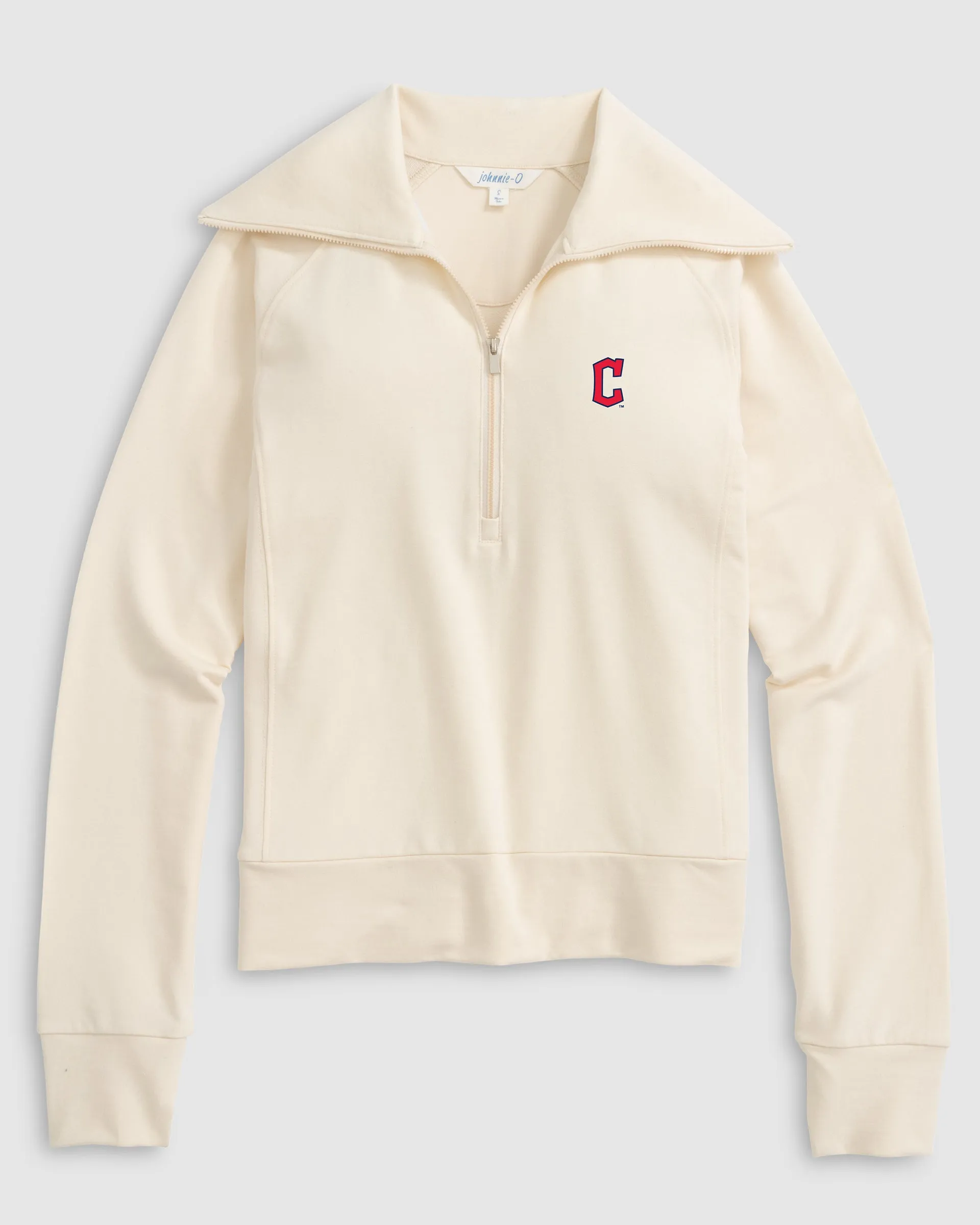 Women's Cleveland Guardians Eliza 1/2 Zip sold by Johnnie-O
